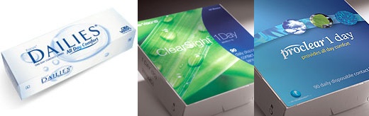 daily-disposable-contact-lenses Ciba Focus Dailies, ClearSight and Proclear 1-Days